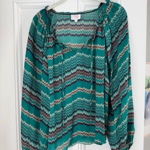 Parker silk boho peasant blouse